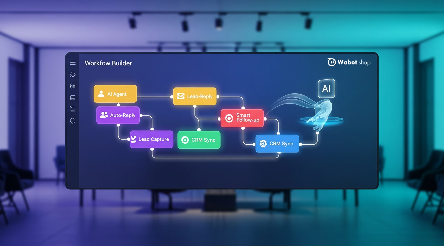 You are currently viewing Automate Smarter with Wabot’s Visual Workflow Builder + AI Agents