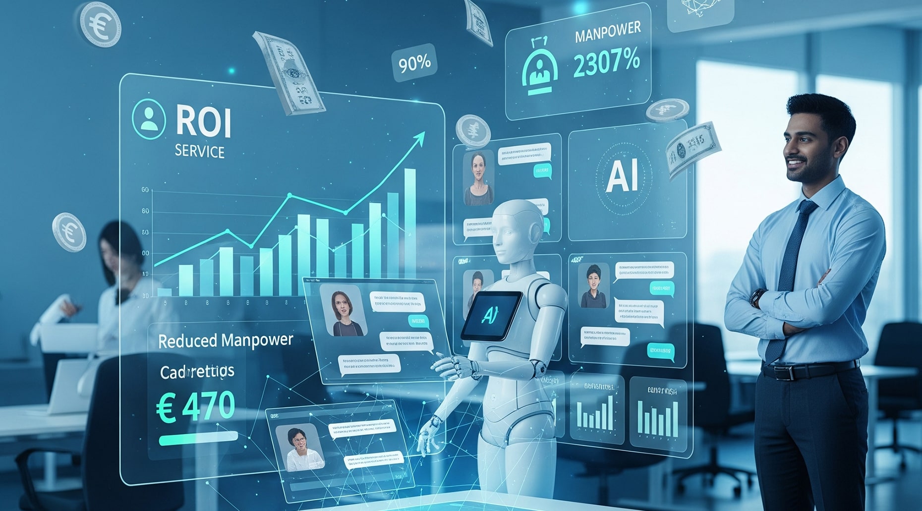 Read more about the article How AI Boosts ROI and Reduces Support Manpower in Your Business