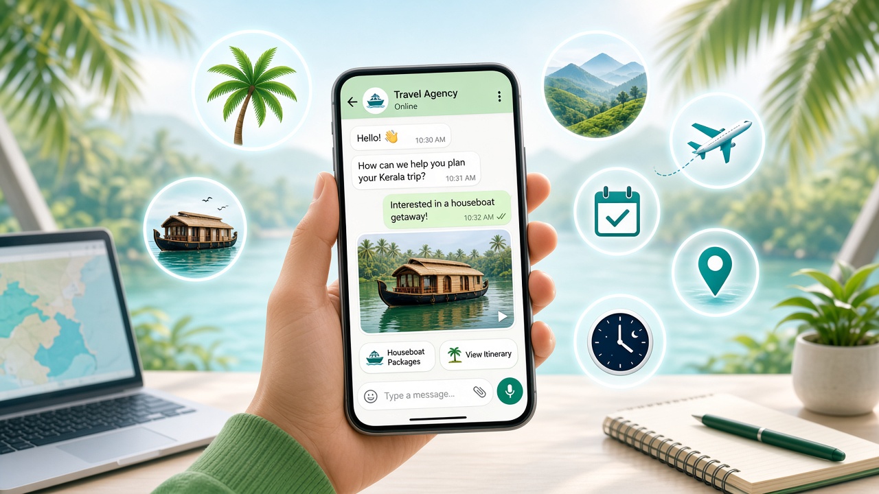 You are currently viewing WhatsApp for Travel Agencies: How Kerala Tour Operators Turn Enquiries into Bookings (2026 Guide)
