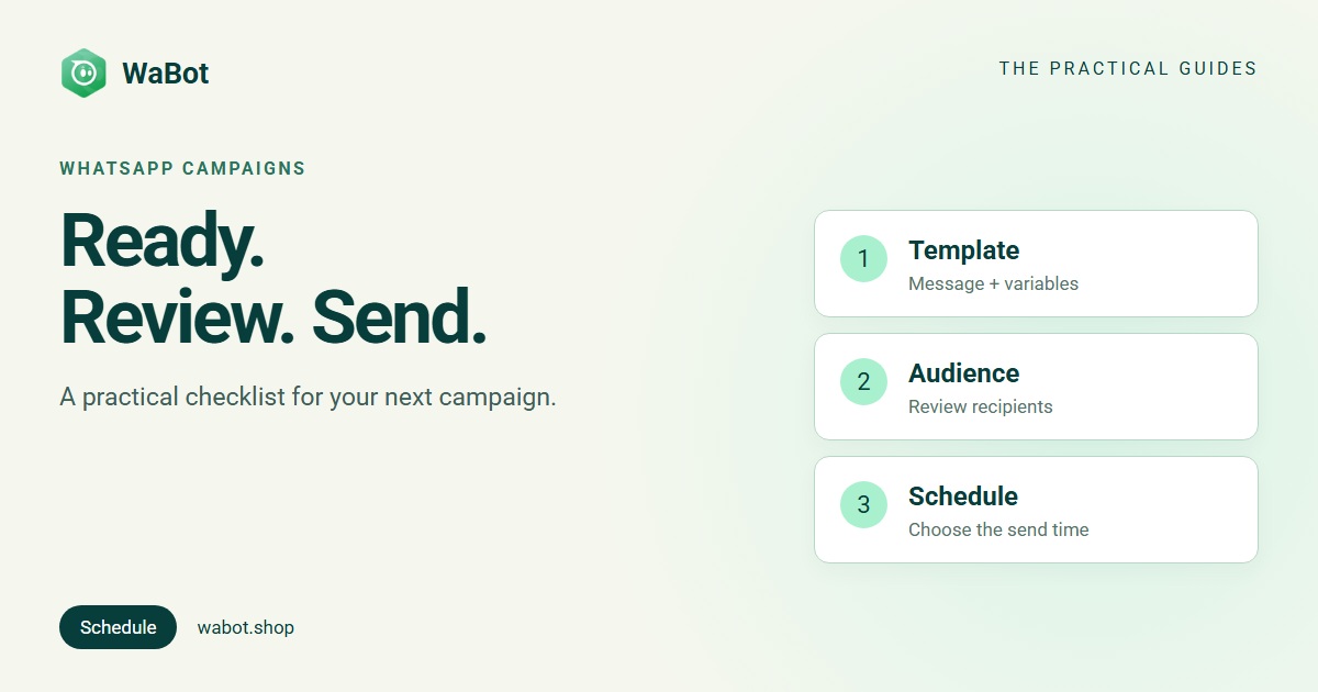 You are currently viewing How to Schedule a WhatsApp Campaign in WaBot: A Practical Checklist