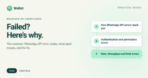 Read more about the article WhatsApp API Error Codes Explained: Meaning and Fix for Each