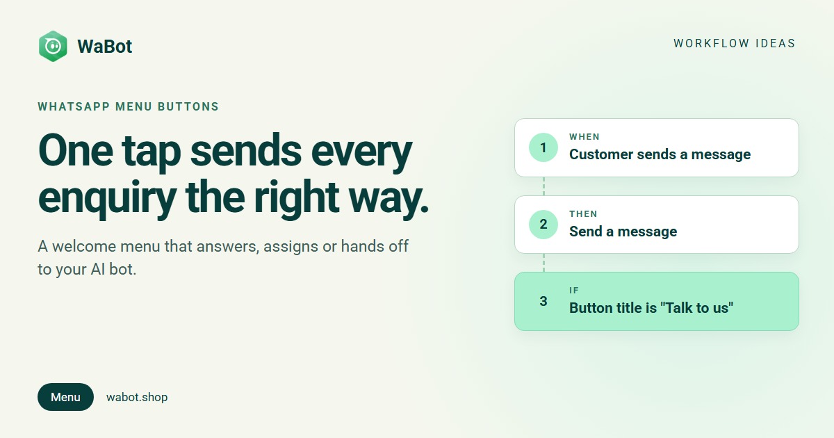 You are currently viewing WhatsApp Business Menu Buttons That Route Every Enquiry