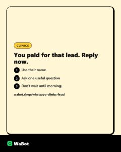 Send a Facebook lead form for a health-check camp straight to WhatsApp