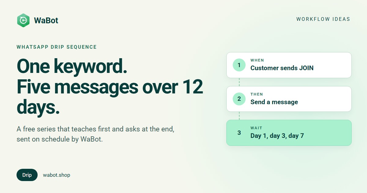 You are currently viewing WhatsApp Drip Campaign Automation: 5 Messages Over 12 Days
