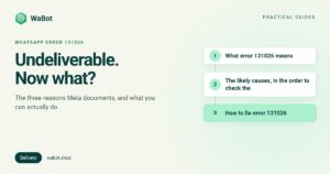Read more about the article WhatsApp Error 131026: Message Undeliverable, Causes and Fix