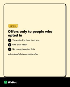 How hotels and homestays should send offers on WhatsApp