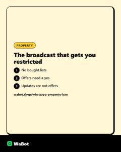 The WhatsApp mistake that gets real estate brokers restricted