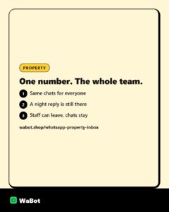 One WhatsApp number for a brokerage