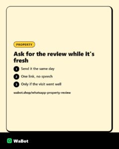 Google review message for real estate brokers