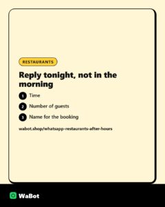 Read more about the article What restaurants and cafes should reply on WhatsApp after hours