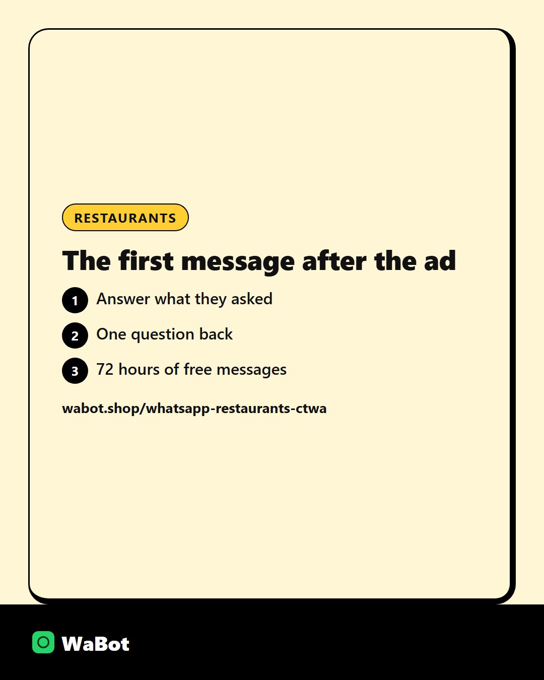 You are currently viewing The first WhatsApp reply after a Click-to-WhatsApp ad for weekend brunch