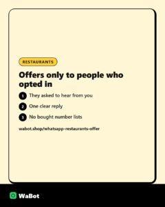 How restaurants and cafes should send offers on WhatsApp