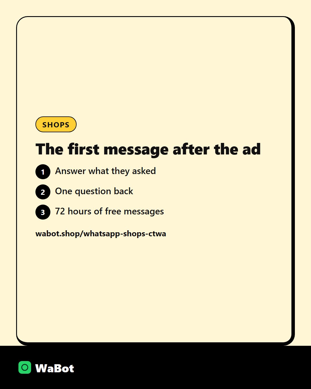 You are currently viewing The first WhatsApp reply after a Click-to-WhatsApp ad for a festival edit