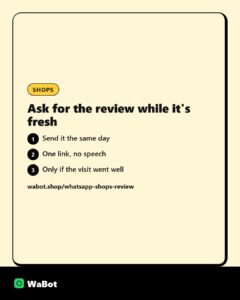 Google review message for retail shops