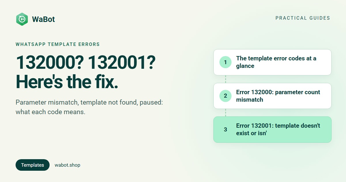 You are currently viewing WhatsApp Error 132000, 132001, 132012: Template Errors Fixed