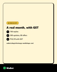 What car workshops pay Meta for WhatsApp in a month